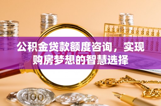 连平公积金贷款额度咨询，实现购房梦想的智慧选择