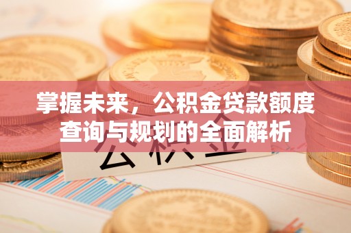 连平掌握未来，公积金贷款额度查询与规划的全面解析