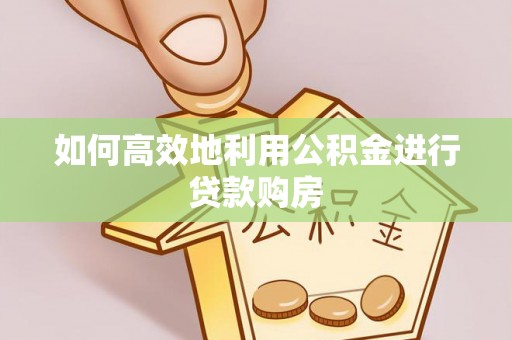 连平如何高效地利用公积金进行贷款购房